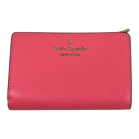 kate spade Handbags - Kate Spade NY 2 Fold Wallet Salmon Pink Solid Color